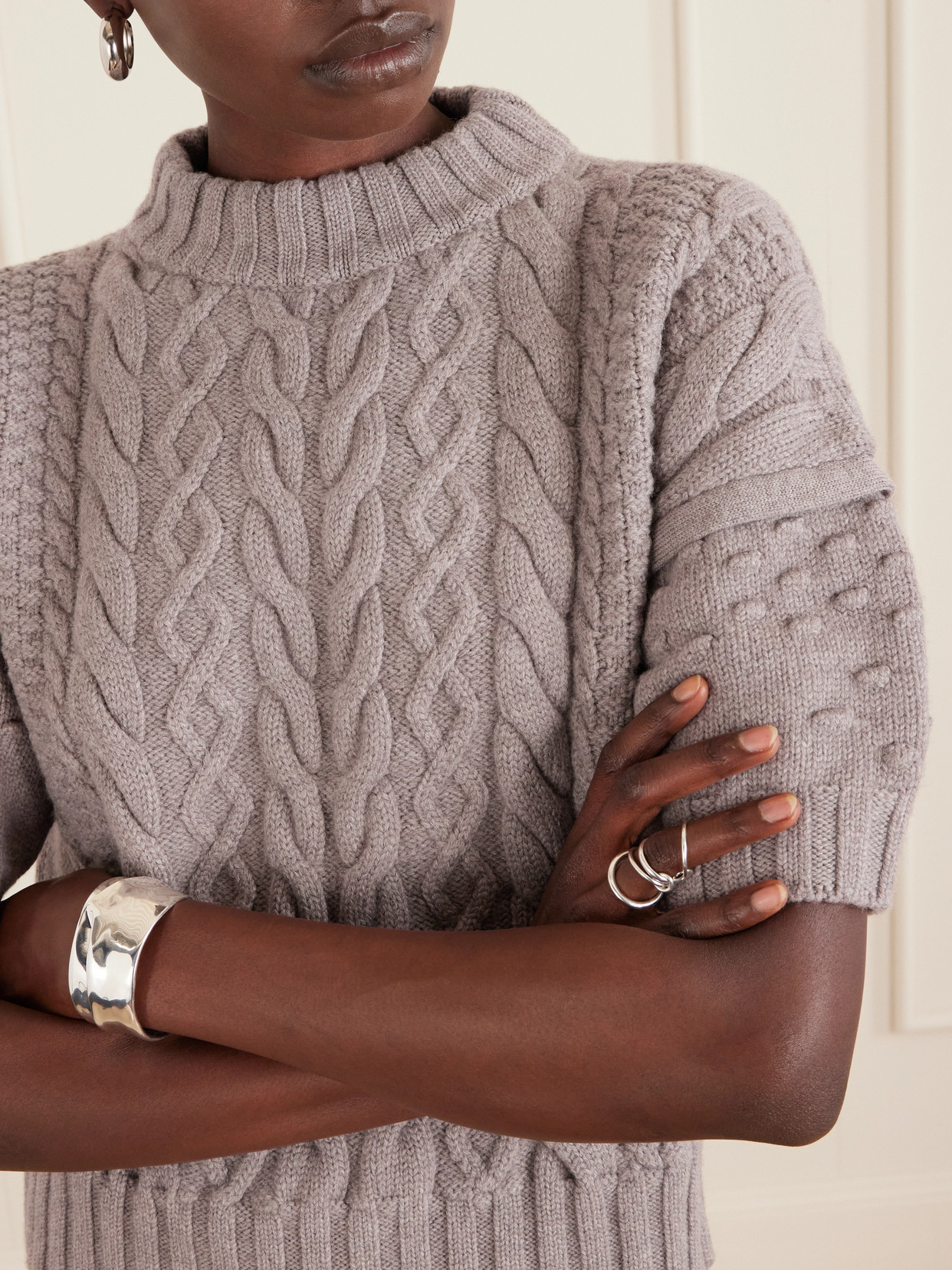 Ruscha Cable-knit Wool Sweater - Neutrals