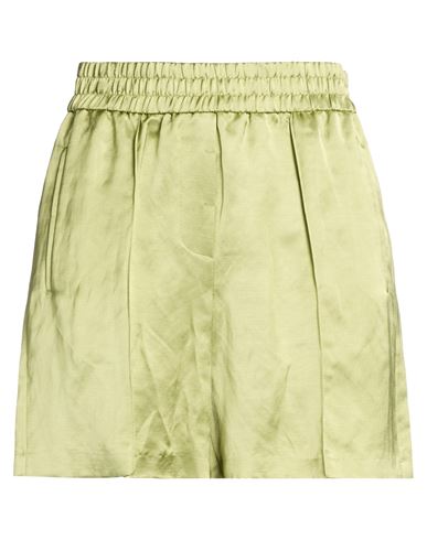 Easy Woman Shorts & Bermuda Shorts Light green Size 6 Rayon, Linen