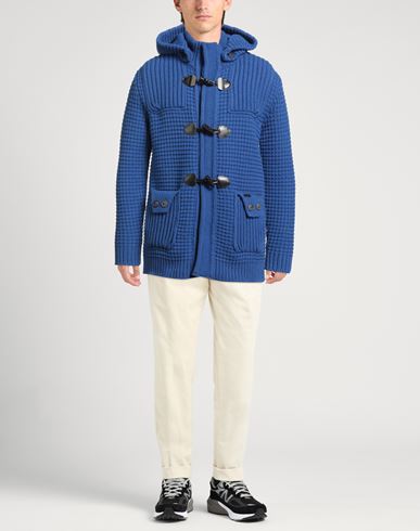 Man Coat Bright blue Size M Wool, Polyamide