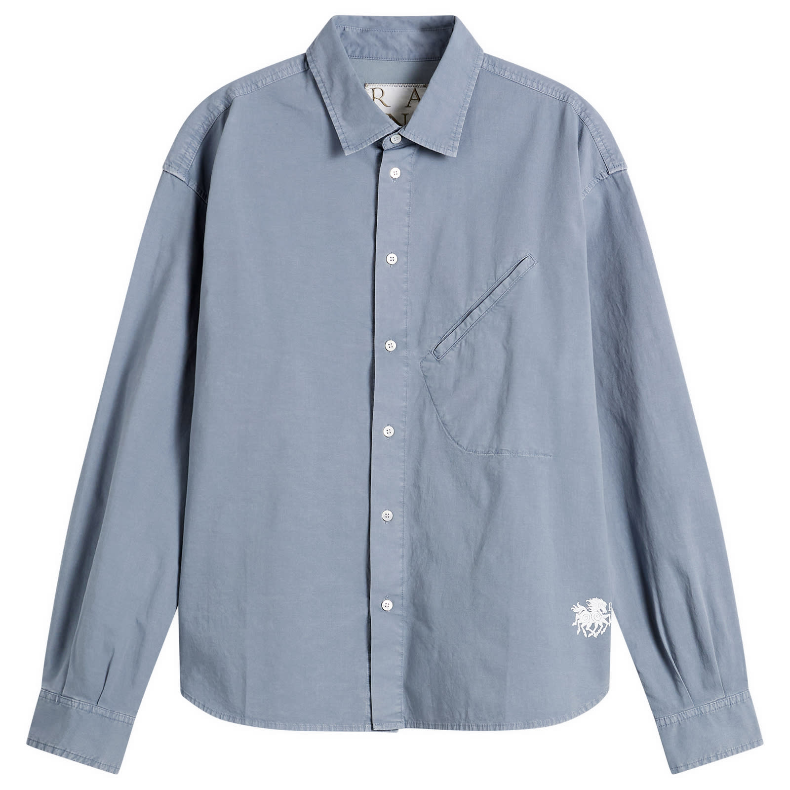 Men's Field Cotton Long Sleeve Shirt in Folkstone Grey