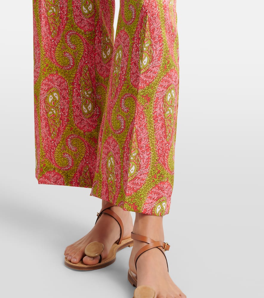 Paisley bootcut pants