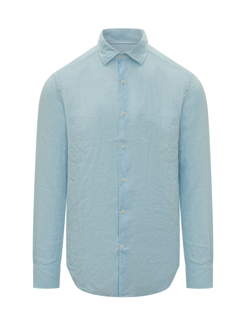 Sky Blue Regular Solid Shirt