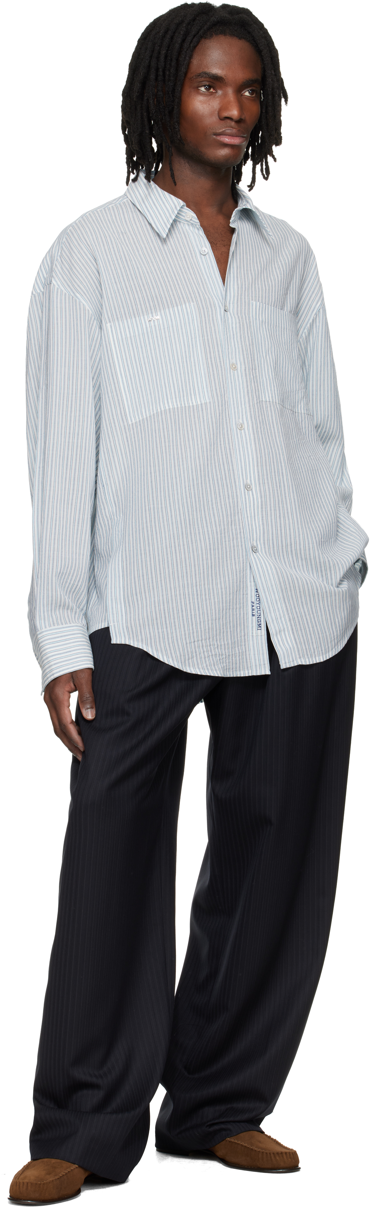 Blue Stripe Back Logo Shirt