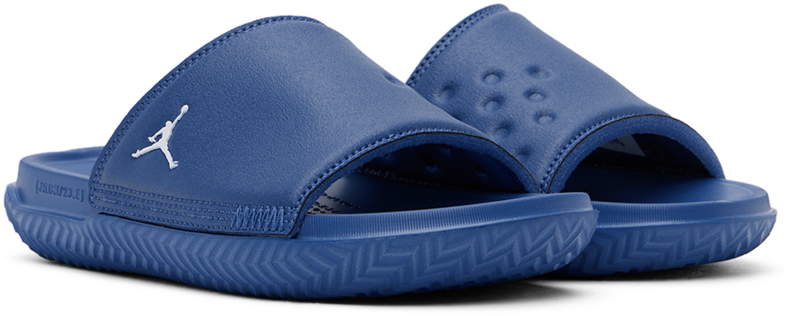 Kids Blue Jordan Play Big Kids Slides Sandals