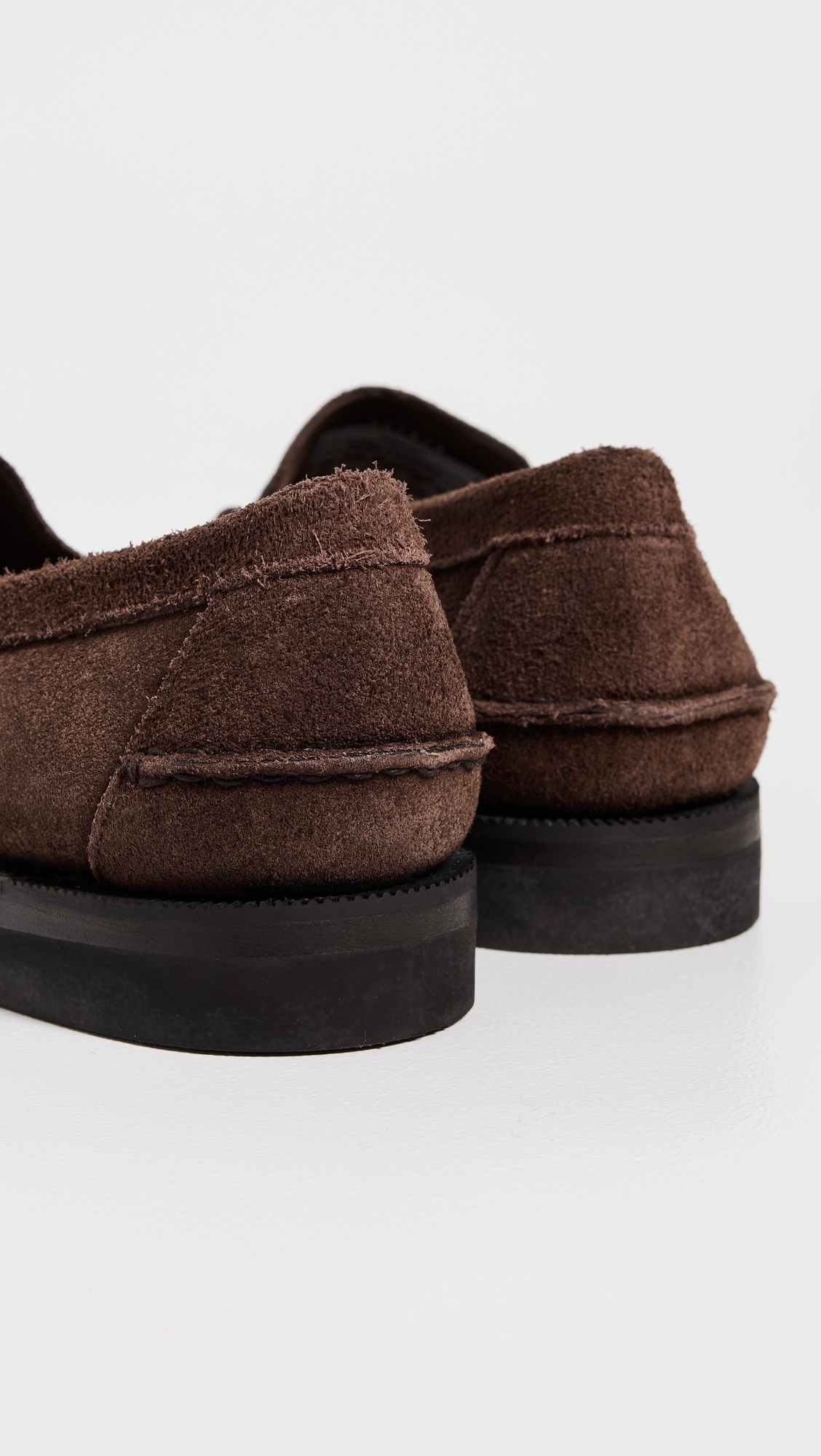 Classic Dan Flesh Out Suede Loafers Dark Brown
