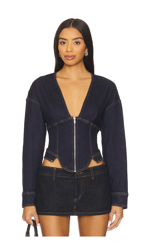 BY.DYLN Maxine Top in Denim. XS also in L, M