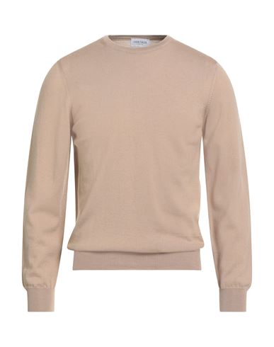 Heritage Man Sweater Sand Size 38 Merino Wool