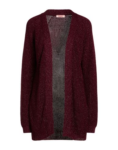 Woman Cardigan Burgundy Size ONESIZE Viscose, Metallic Polyester