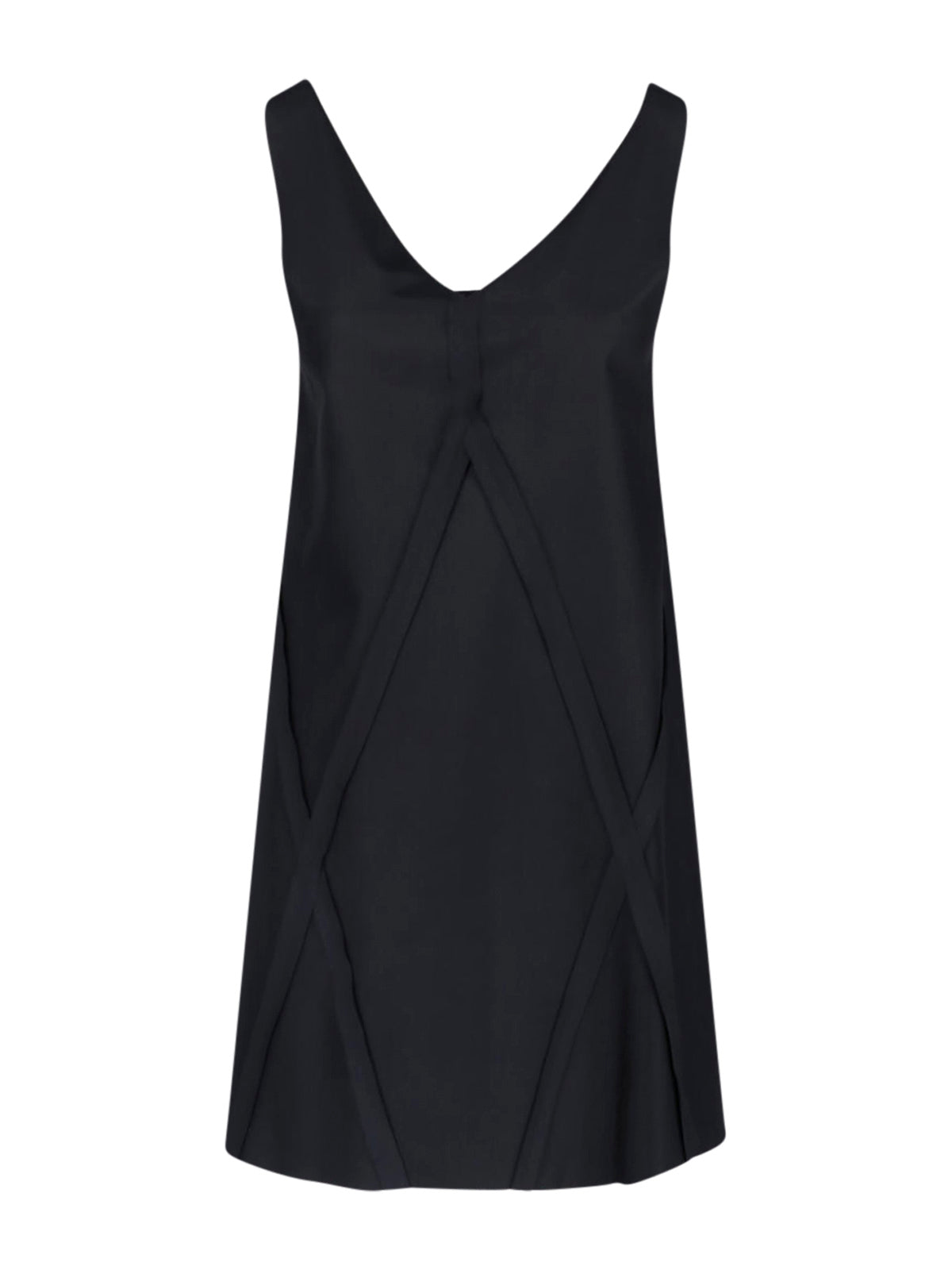Modern Draped Mini Dress in Acetate-Cupro Blend
