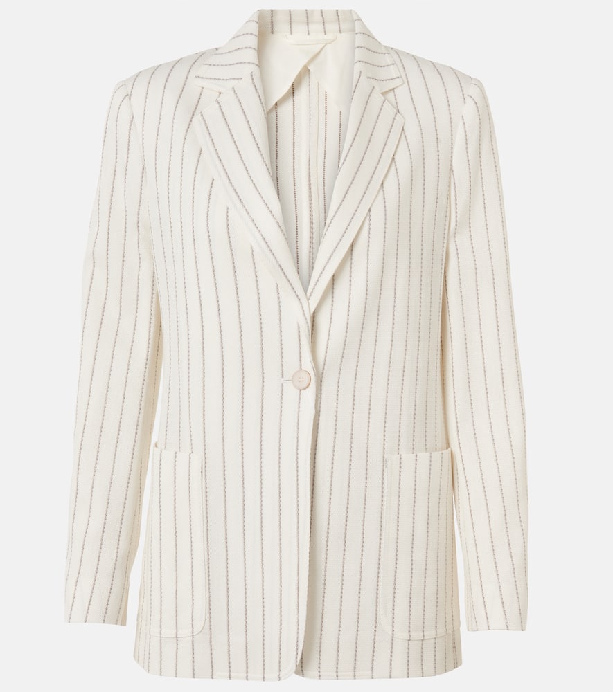 Jadi striped cotton and linen blazer