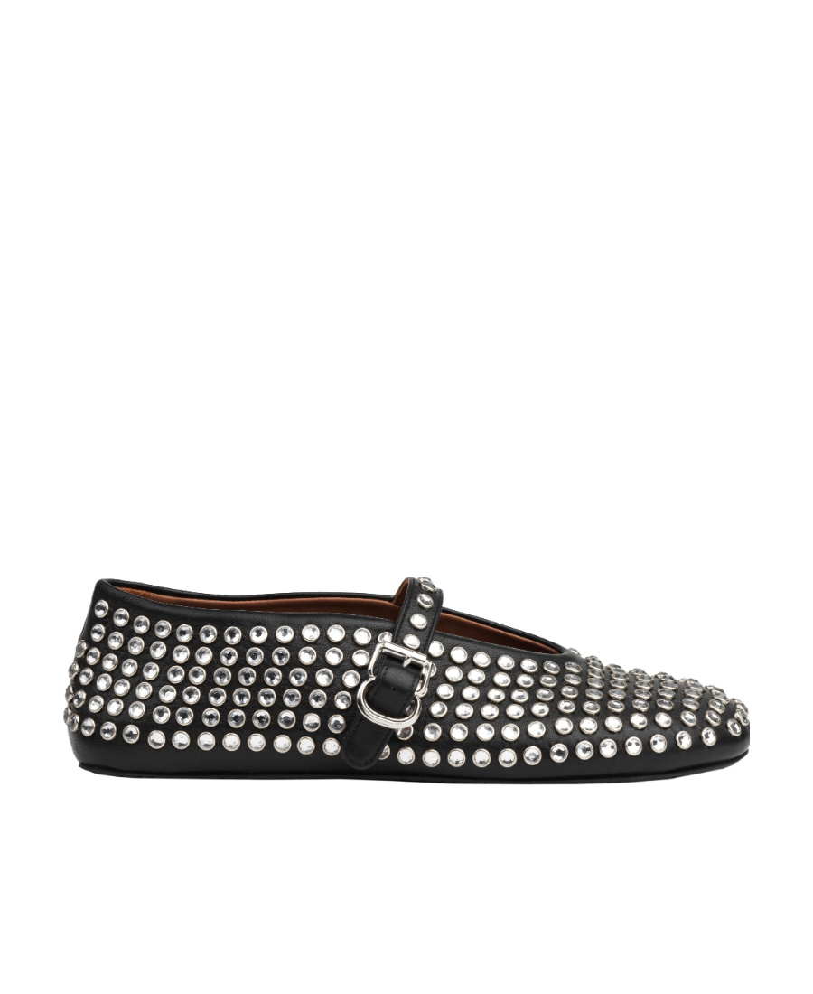 Crystal-embellished ballerinas
