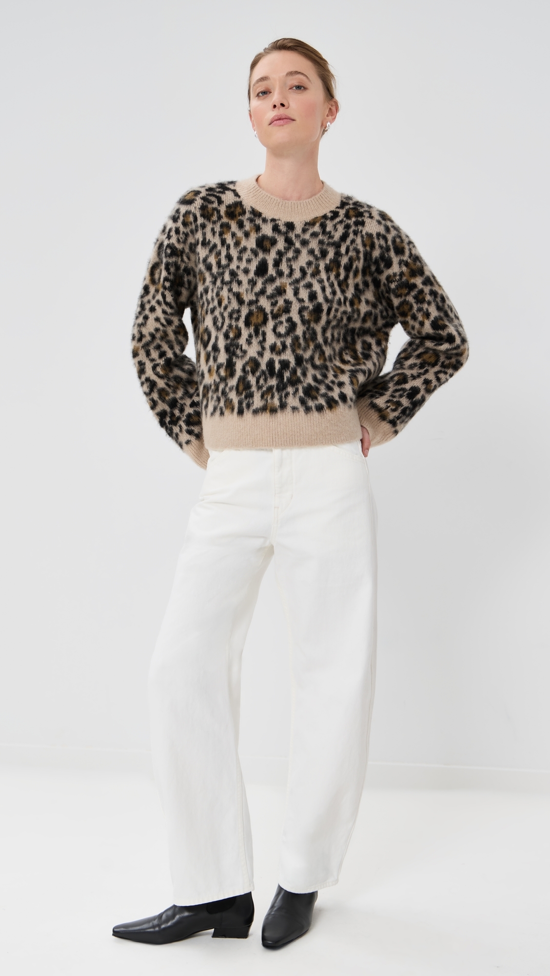 Zamira Sweater Jute Leopard