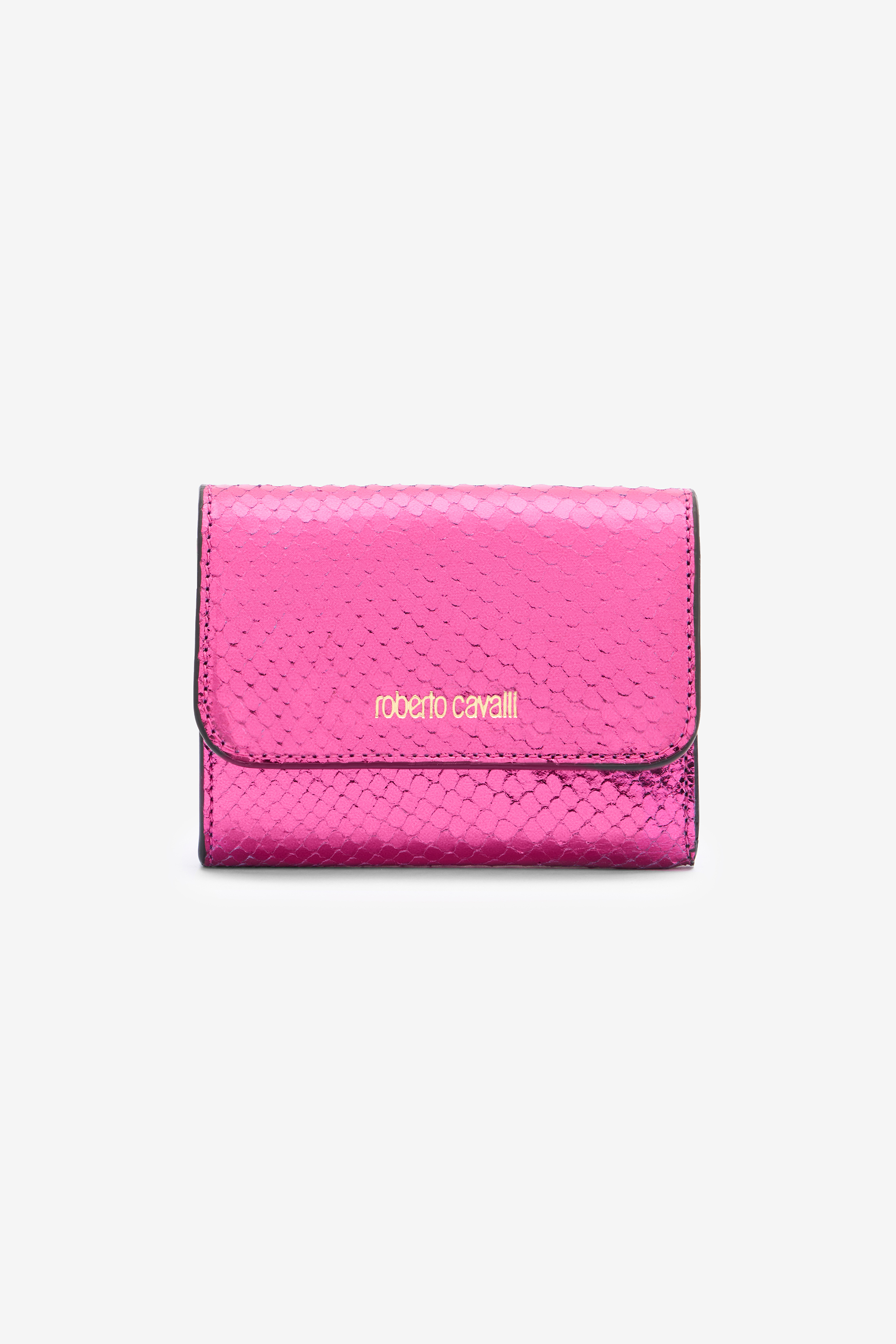 Snake Scale-effect Metallic Wallet