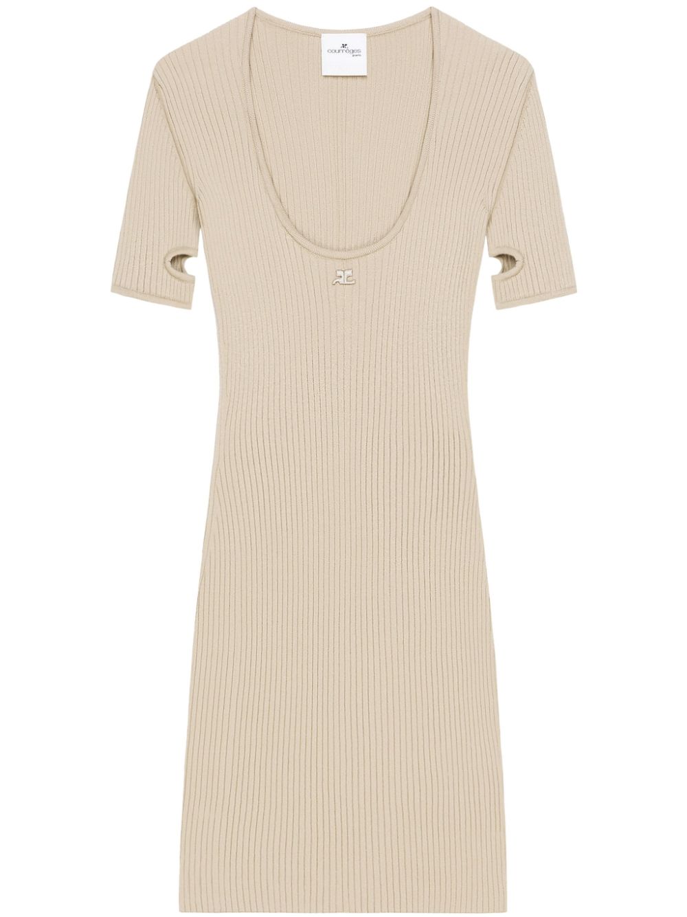Cut-out mini dress - Neutrals
