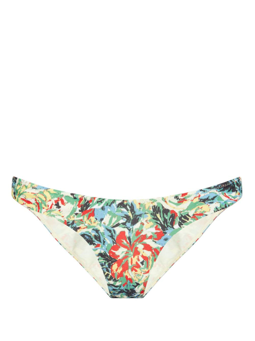 Floral-print bikini bottoms - Blue