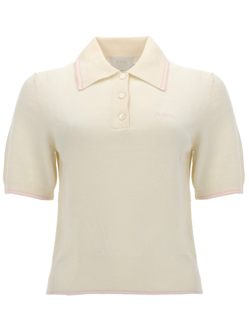 A.P.C. - knit polo shirt short sleeve ribbed tri