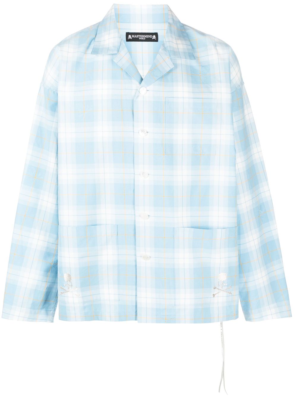 Checked long-sleeve shirt - Blue