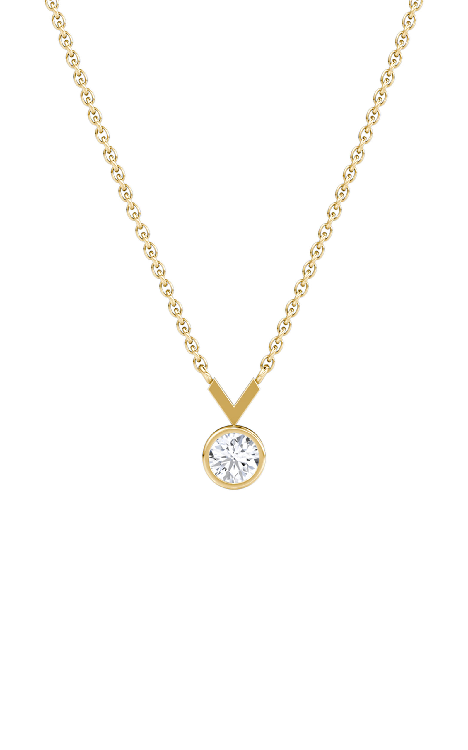 14K Yellow Gold Lab-Grown Diamond Necklace