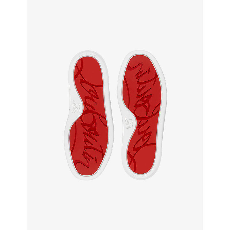 Boys Bianco Kids Funnyto Logo-print Leather Low-top Trainers 