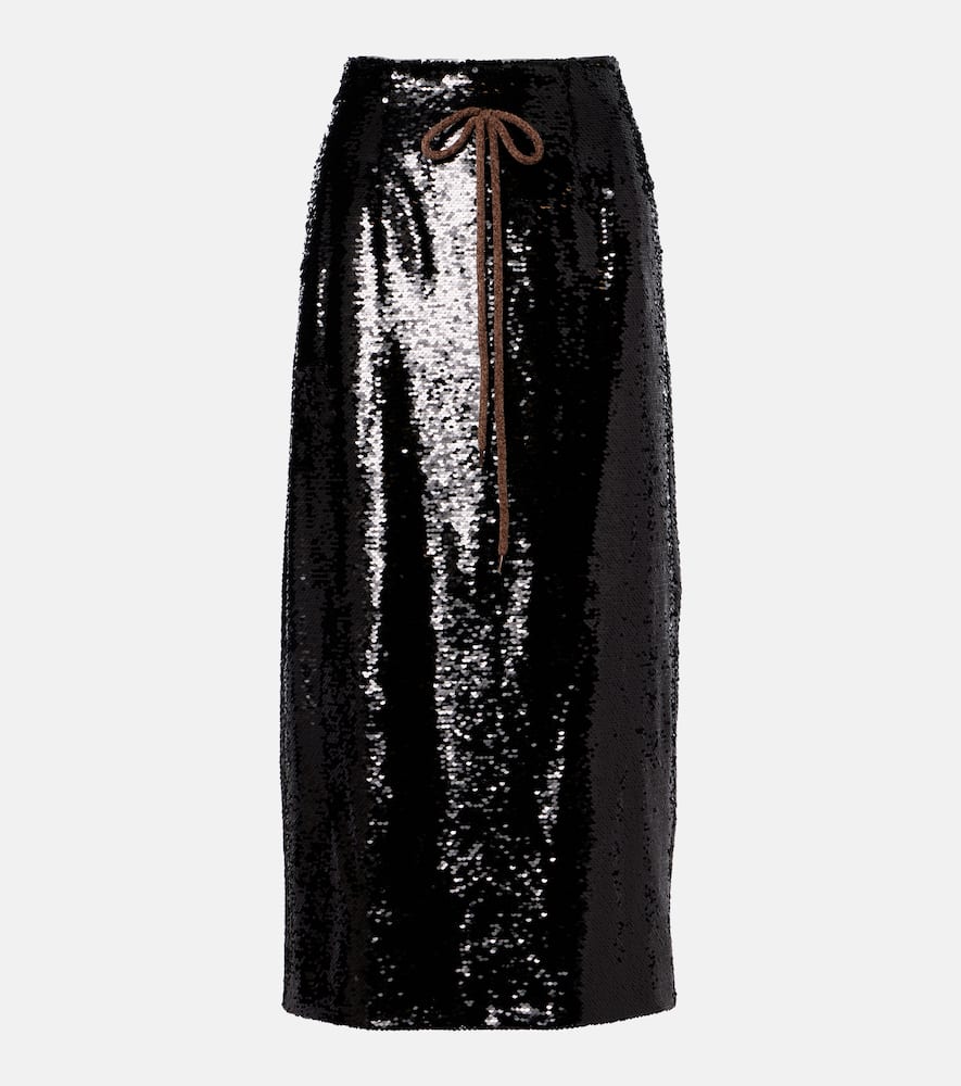 Sequined pencil skirt