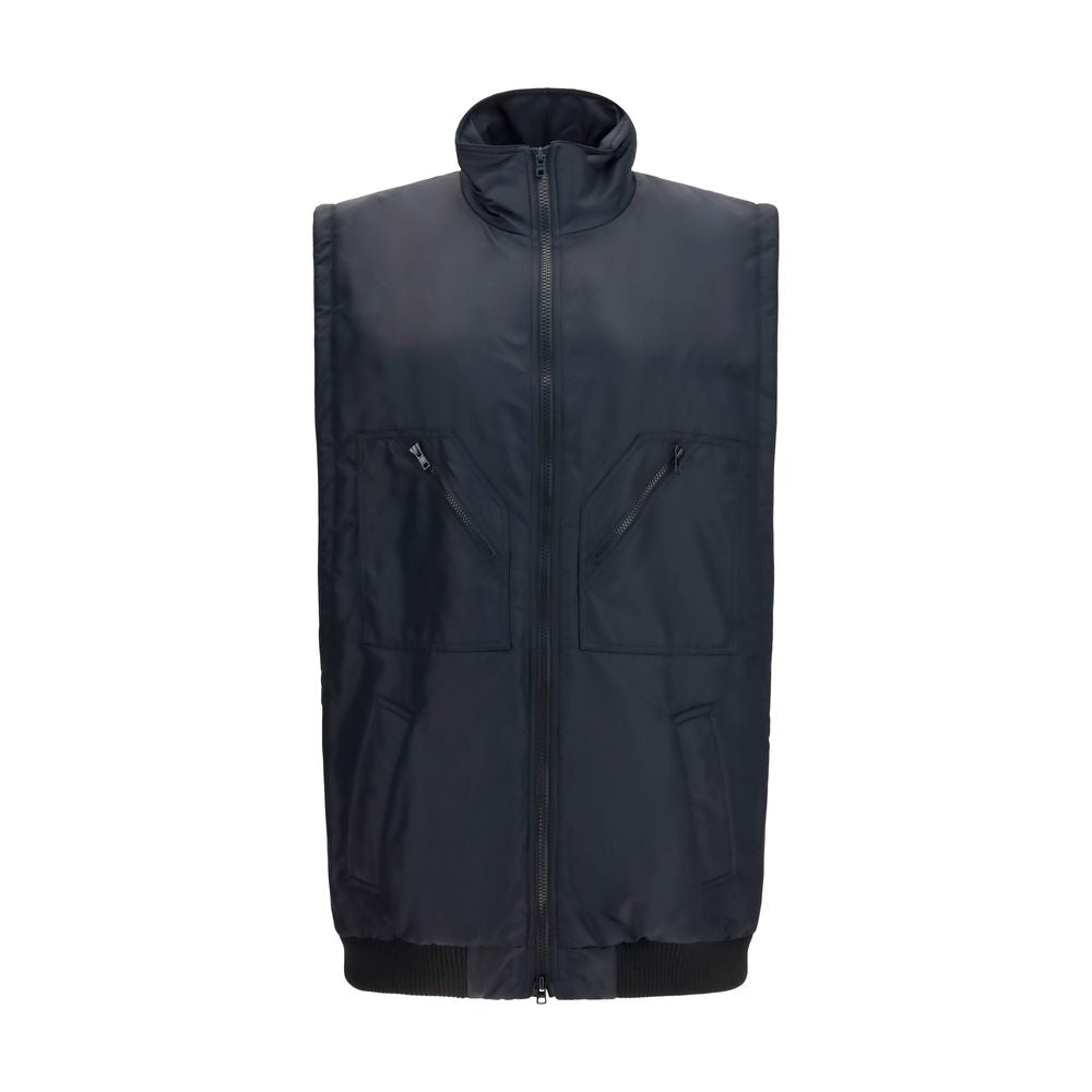 Quilted Nylon Vest — Black