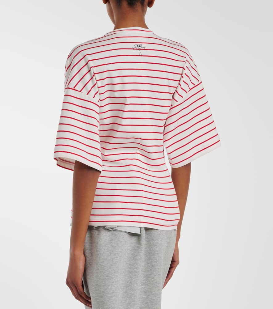 Striped cotton jersey T-shirt