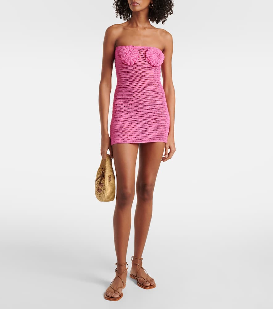 Camellia crochet cotton minidress