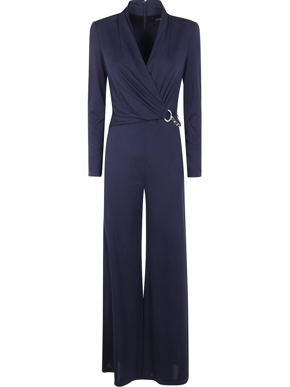 Chain-detail jumpsuit - Blue