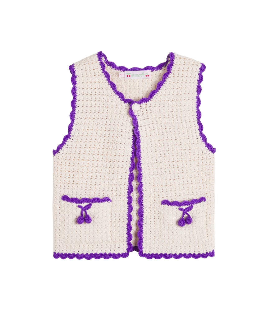 Laila crochet cotton vest