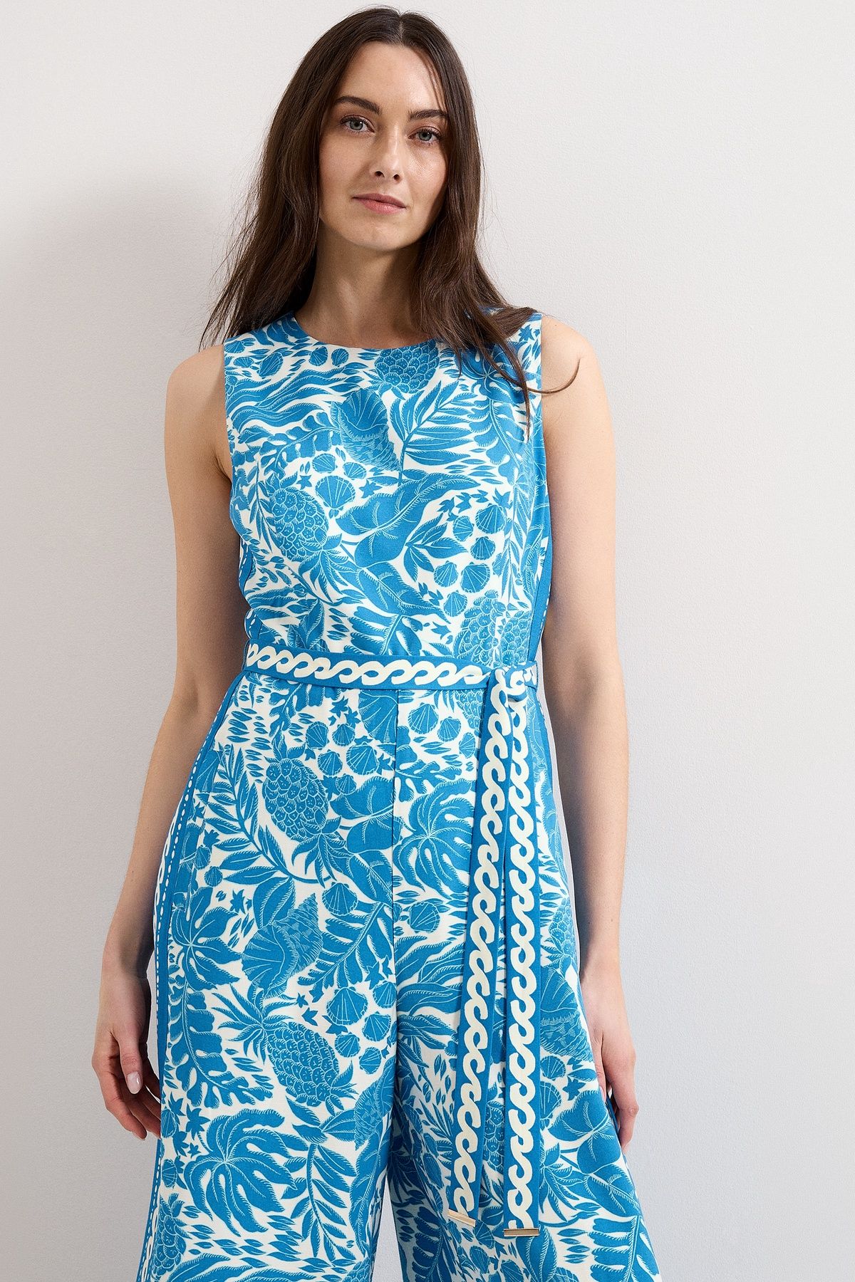 Phase Eight Cyra Prnted Jumpsuit In Turquoise