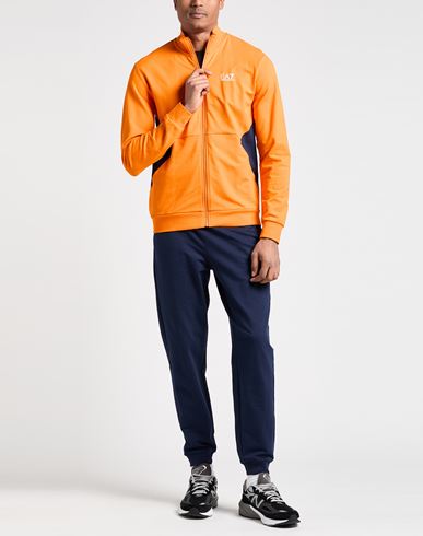 Man Tracksuit Orange Size XXL Cotton