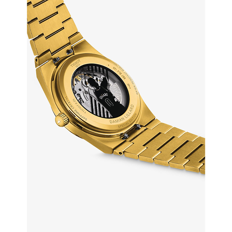 Mens Black Prx Yellow Gold-plated Stainless-steel Automatic Watch 