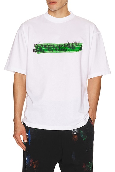 Balenciaga Medium Fit T-Shirt in White - White,Green. M also in