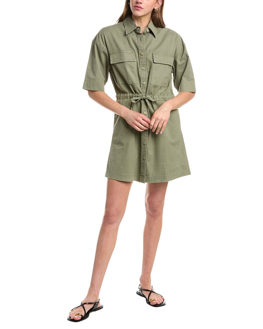 Utility Twill Mini Shirtdress