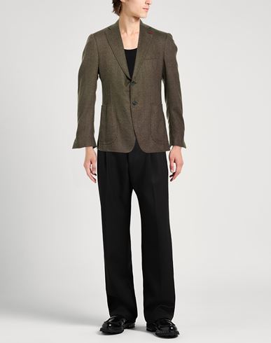 Man Blazer Dark green Size 42 Wool