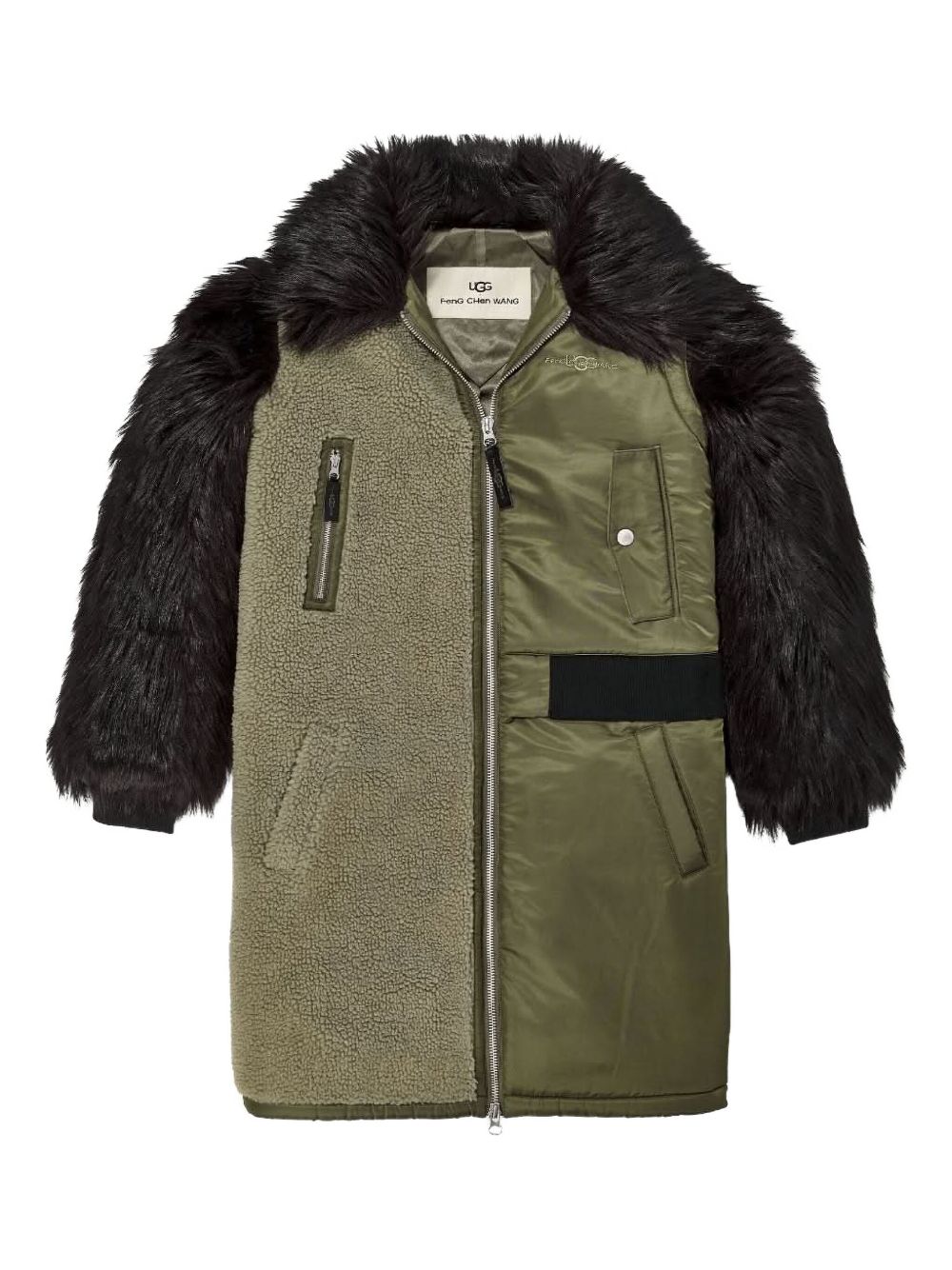 UGG x Feng Chen Wang panelled coat - Green