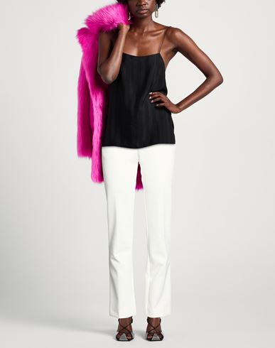 Woman Pants White Size 4 Polyester, Elastane