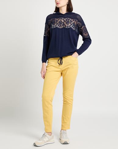 Woman Jeans Yellow Size 4 Cotton, Elastane