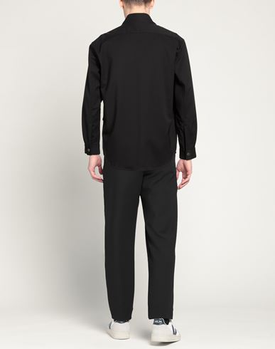 Man Shirt Black Size L Virgin Wool, Polyester, Elastane