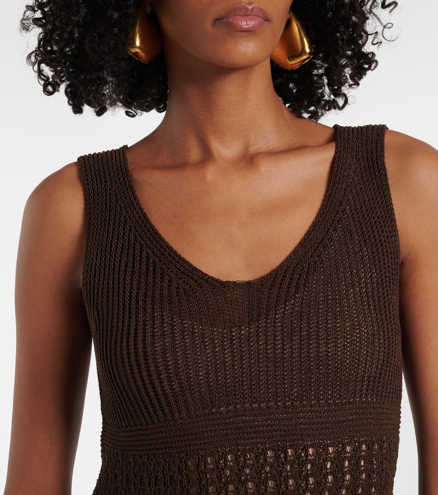 Valois knitted cotton-blend maxi dress