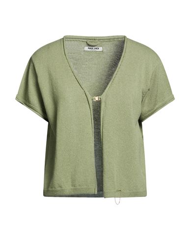 Woman Cardigan Military green Size L Cashmere