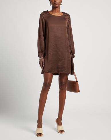 Anonyme Designers Woman Mini dress Chocolate brown Size 4 Viscose