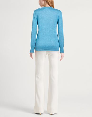 Woman Sweater Azure Size 10 Cashmere, Silk, Hemp