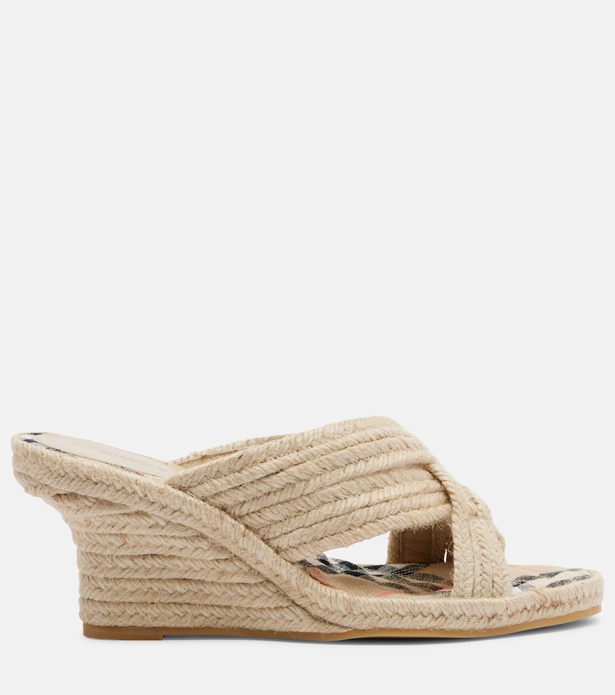 Woven espadrille wedges