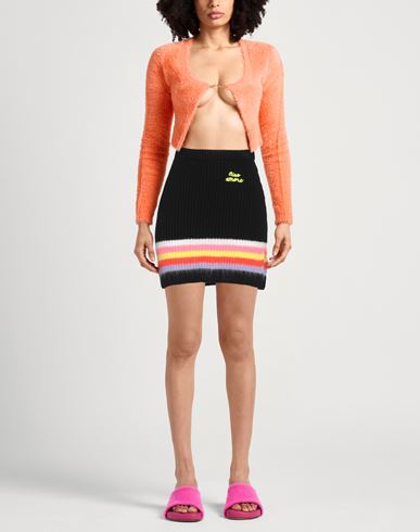 Woman Mini skirt Black Size S Merino Wool, Mohair wool, Cashmere, Polyamide