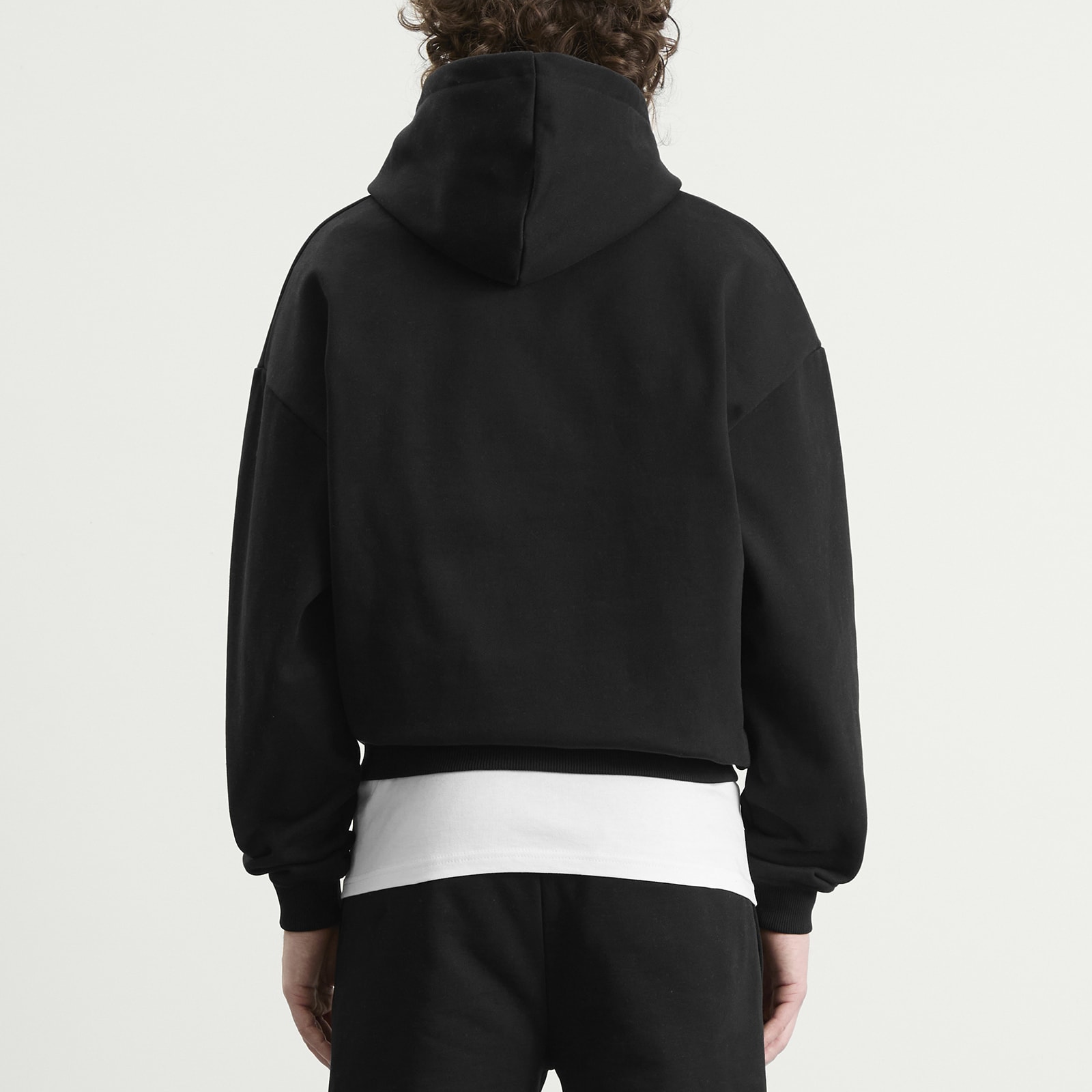 Men's Mini Logo Zip Hoodie Black