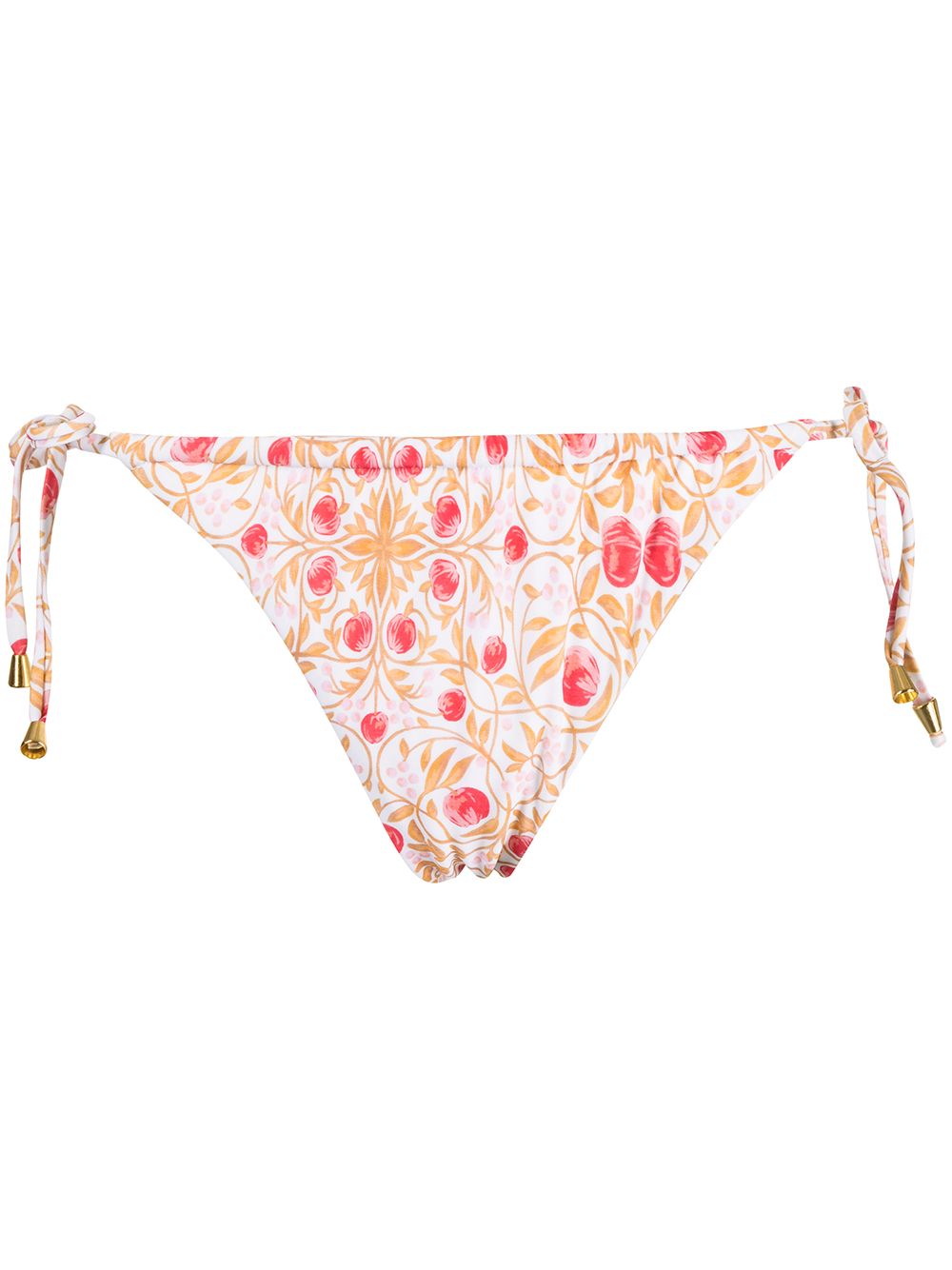 Catania floral-print bikini briefs - White