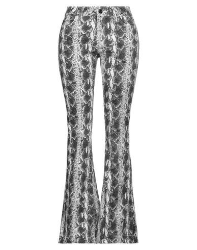 Woman Pants White Size 26 Cotton, Elastane