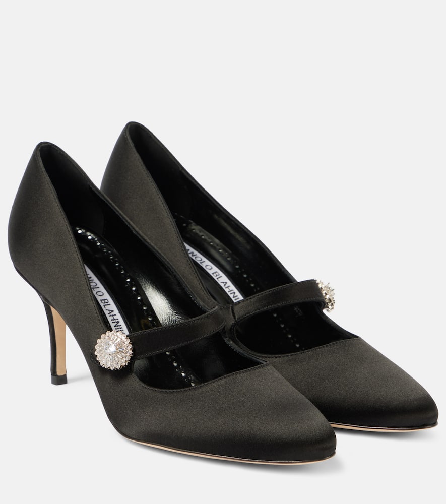 Marijana embellished satin Mary Jane pumps