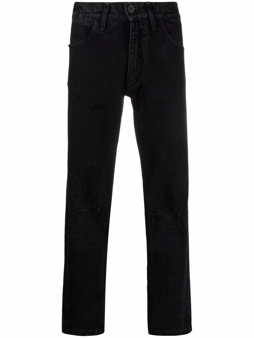 Mid-rise cropped jeans - Black